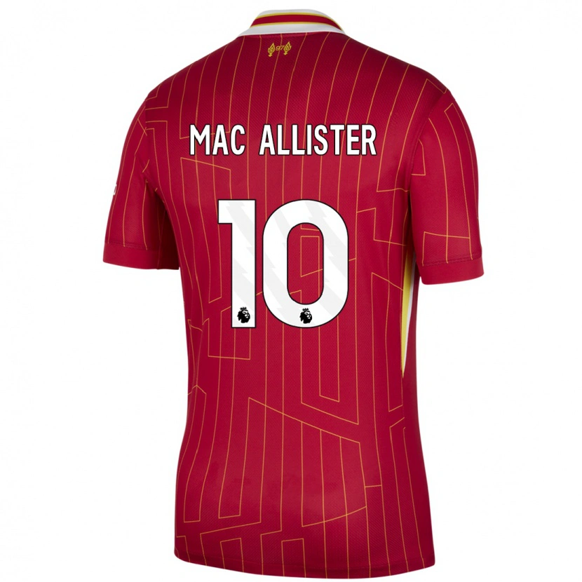 Danxen Kid Alexis Mac Allister #10 Red Yellow White Home Jersey 2024/25 T-Shirt