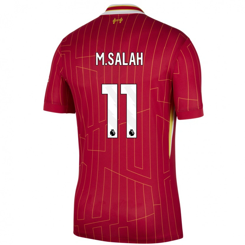 Danxen Kid Mohamed Salah #11 Red Yellow White Home Jersey 2024/25 T-Shirt