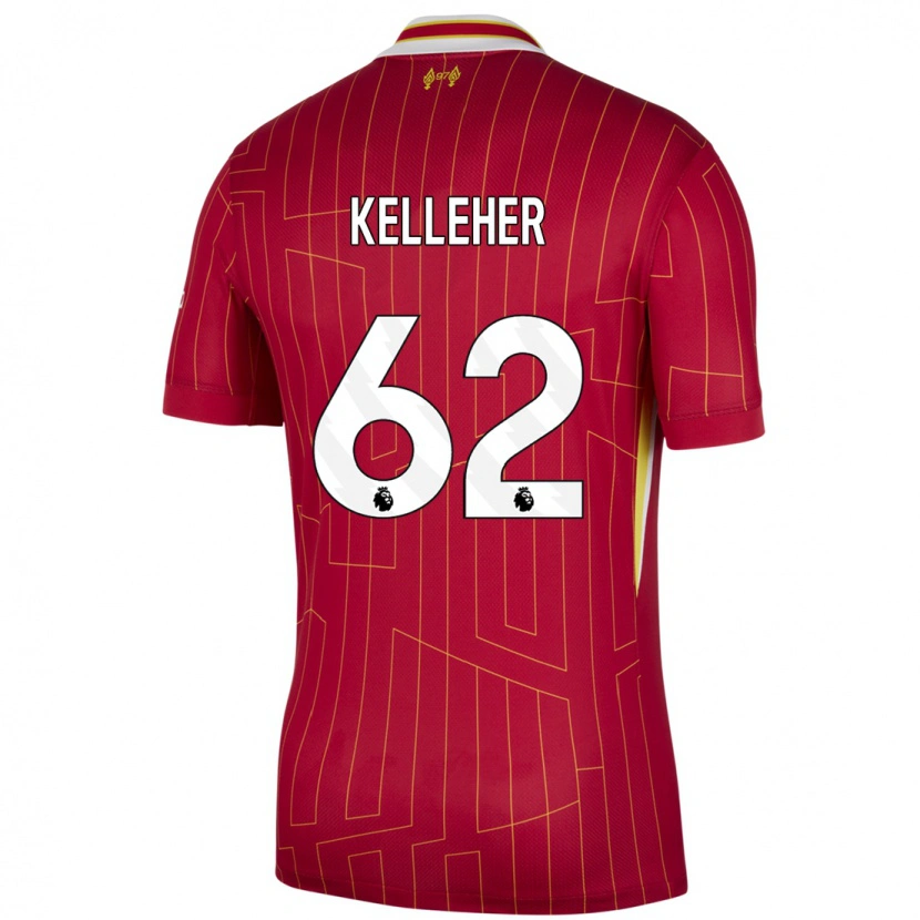 Danxen Kid Caoimhín Kelleher #62 Red Yellow White Home Jersey 2024/25 T-Shirt