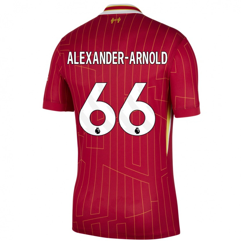 Danxen Kid Trent Alexander-Arnold #66 Red Yellow White Home Jersey 2024/25 T-Shirt