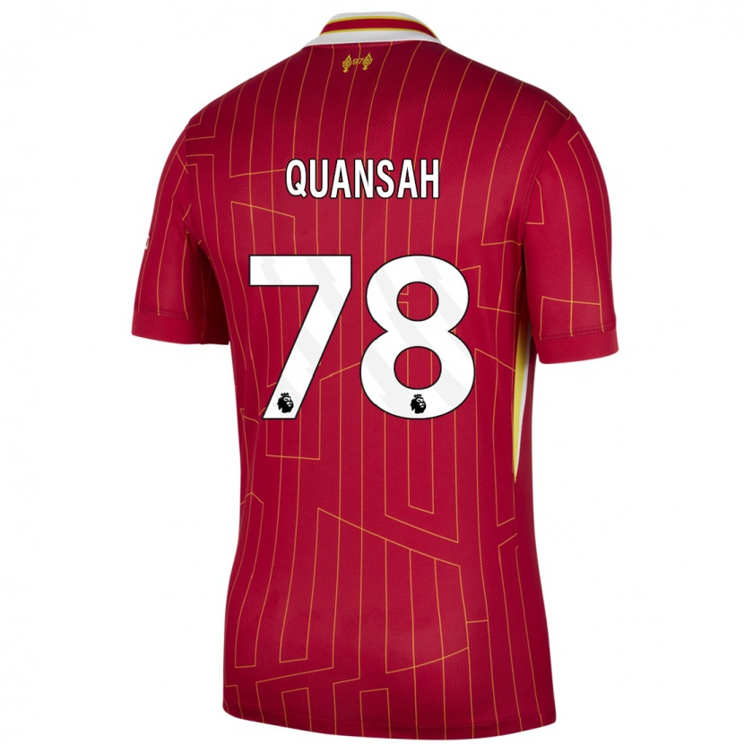 Danxen Kid Jarell Quansah #78 Red Yellow White Home Jersey 2024/25 T-Shirt