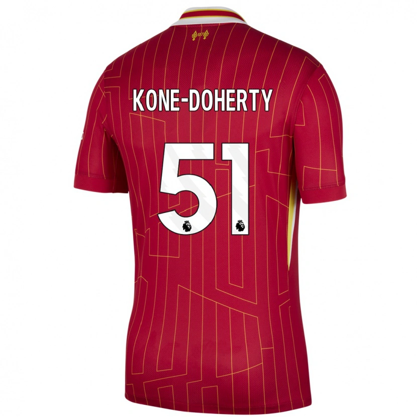 Danxen Kid Trent Kone-Doherty #51 Red Yellow White Home Jersey 2024/25 T-Shirt