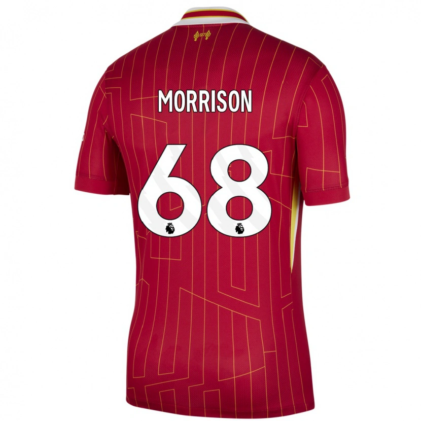 Danxen Kid Kieran Morrison #68 Red Yellow White Home Jersey 2024/25 T-Shirt