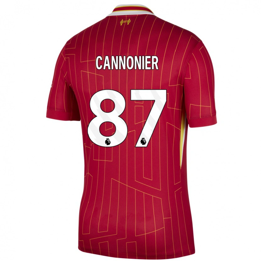 Danxen Kid Oakley Cannonier #87 Red Yellow White Home Jersey 2024/25 T-Shirt