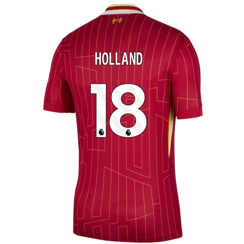 Danxen Kid Ceri Holland #18 Red Yellow White Home Jersey 2024/25 T-Shirt