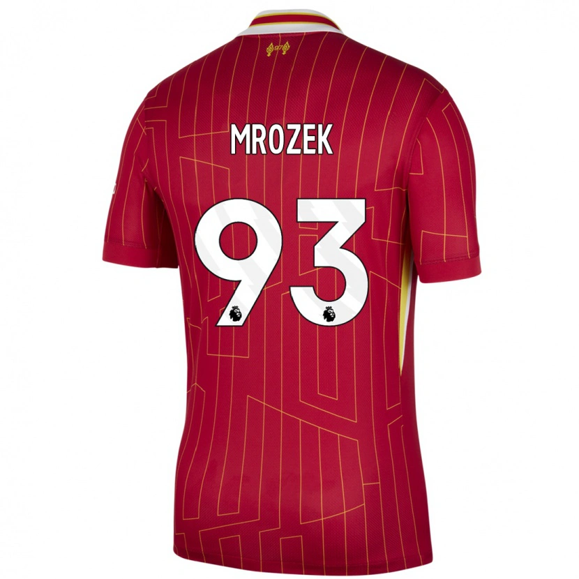 Danxen Kid Fabian Mrozek #93 Red Yellow White Home Jersey 2024/25 T-Shirt