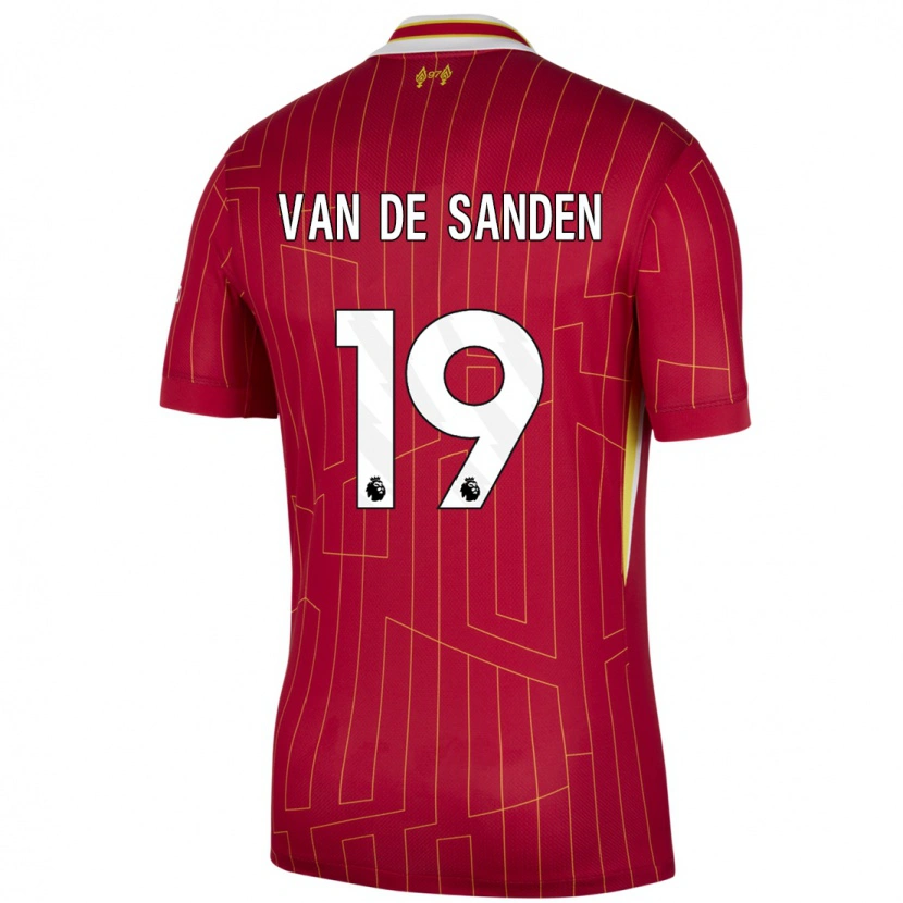 Danxen Kid Shanice Van De Sanden #19 Red Yellow White Home Jersey 2024/25 T-Shirt