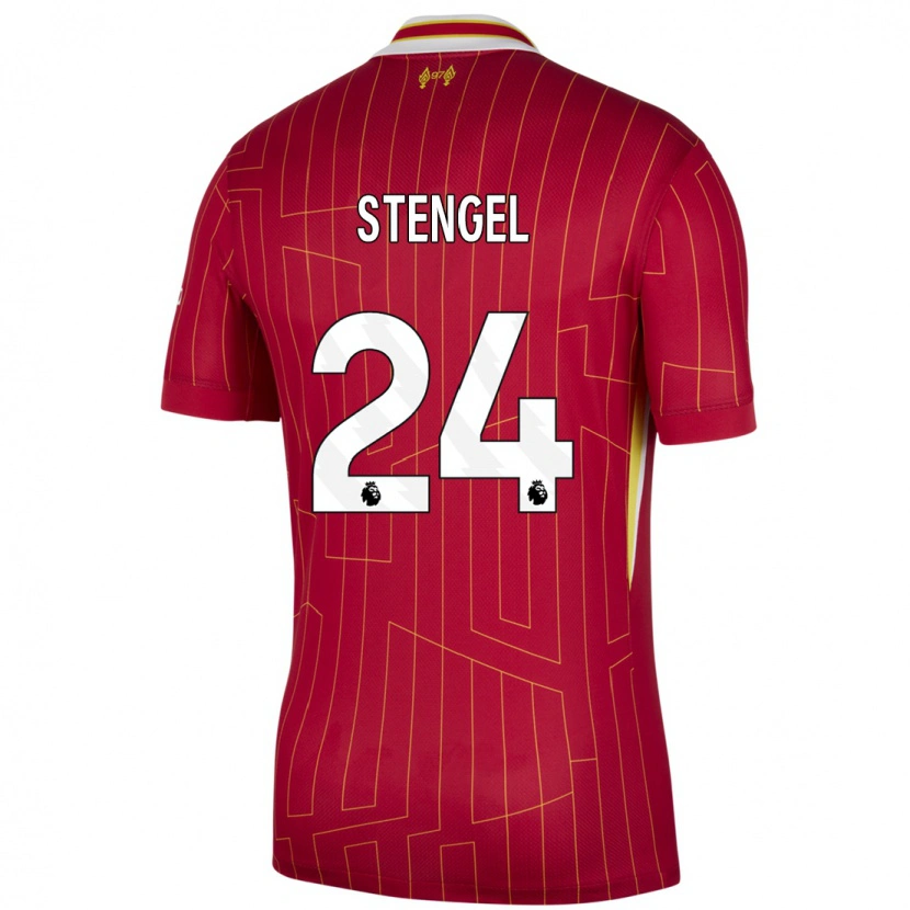 Danxen Kid Katie Stengel #24 Red Yellow White Home Jersey 2024/25 T-Shirt