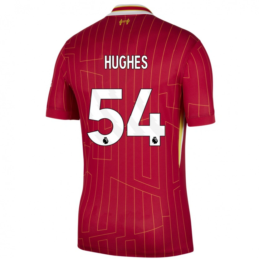 Danxen Kid Liam Hughes #54 Red Yellow White Home Jersey 2024/25 T-Shirt