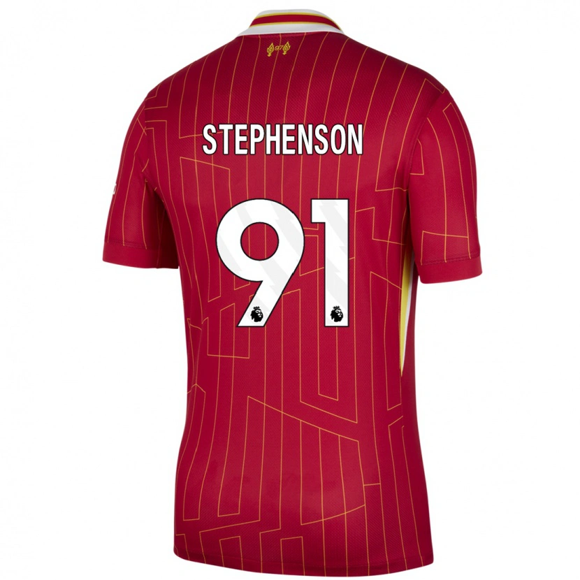 Danxen Kid Luca Stephenson #91 Red Yellow White Home Jersey 2024/25 T-Shirt