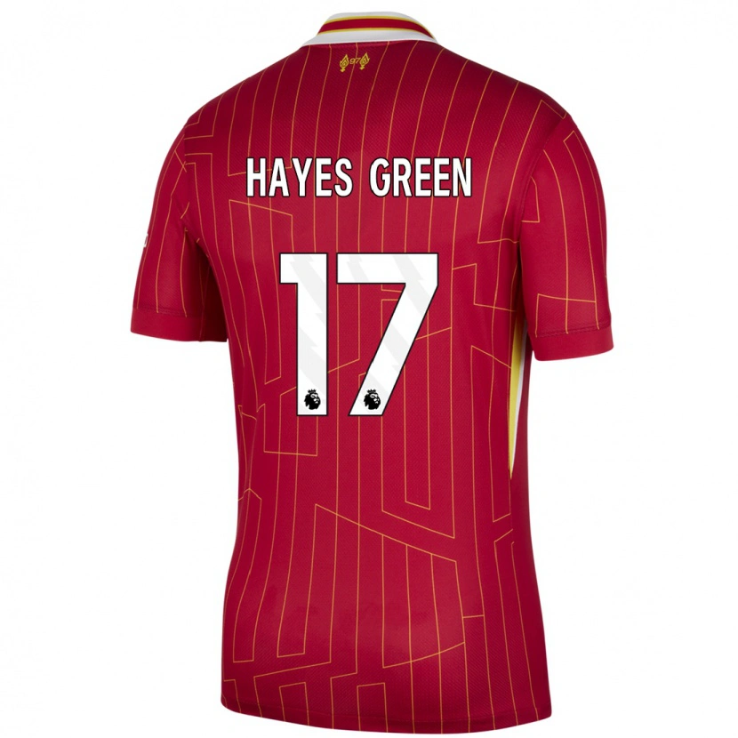 Danxen Kid Charlie Hayes-Green #17 Red Yellow White Home Jersey 2024/25 T-Shirt