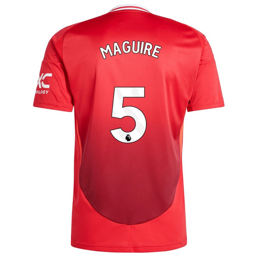 Danxen Kid Harry Maguire #5 Bright Red Home Jersey 2024/25 T-Shirt