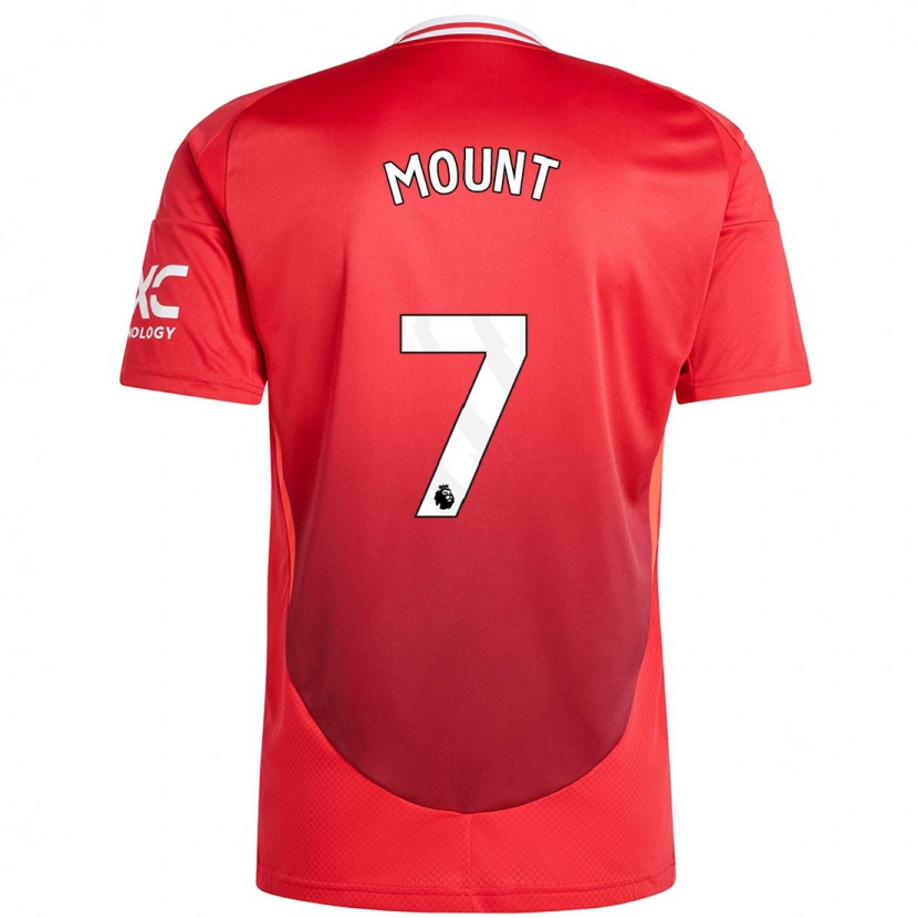 Danxen Kid Mason Mount #7 Bright Red Home Jersey 2024/25 T-Shirt