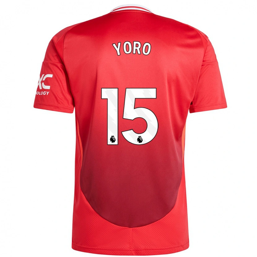 Danxen Kid Leny Yoro #15 Bright Red Home Jersey 2024/25 T-Shirt