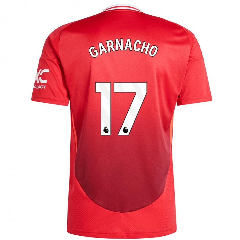 Danxen Kid Alejandro Garnacho #17 Bright Red Home Jersey 2024/25 T-Shirt