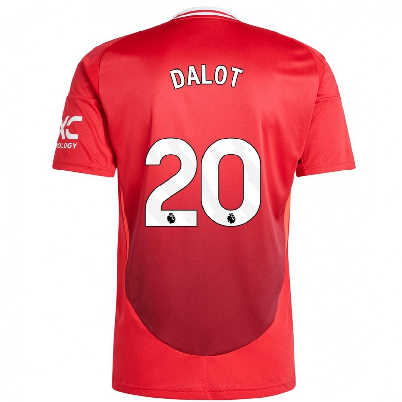 Danxen Kid Diogo Dalot #20 Bright Red Home Jersey 2024/25 T-Shirt