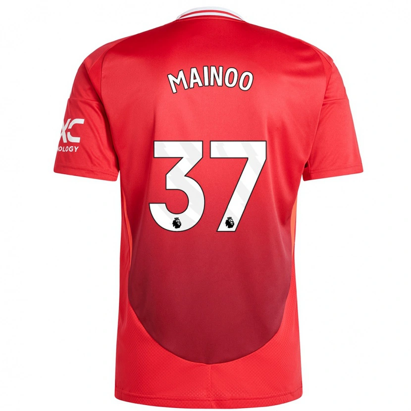 Danxen Kid Kobbie Mainoo #37 Bright Red Home Jersey 2024/25 T-Shirt