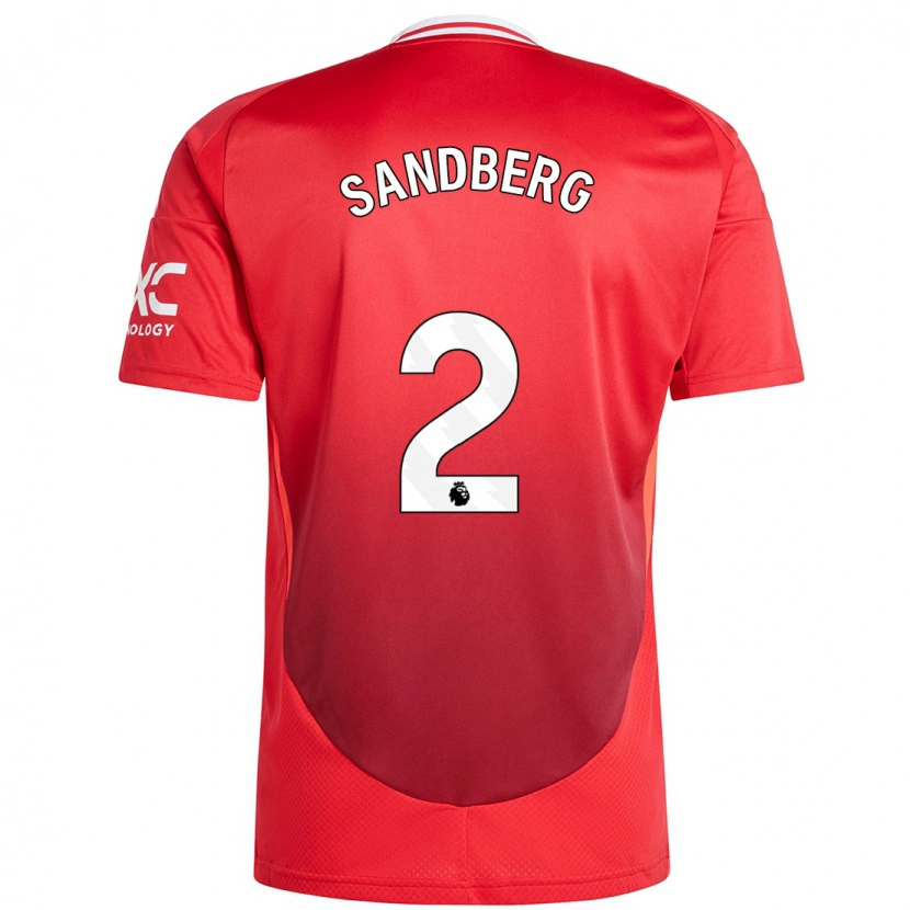 Danxen Kid Anna Sandberg #2 Bright Red Home Jersey 2024/25 T-Shirt