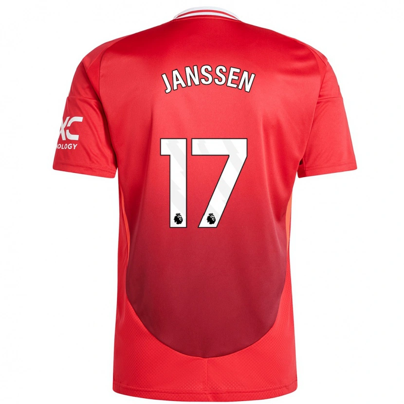 Danxen Kid Dominique Janssen #17 Bright Red Home Jersey 2024/25 T-Shirt