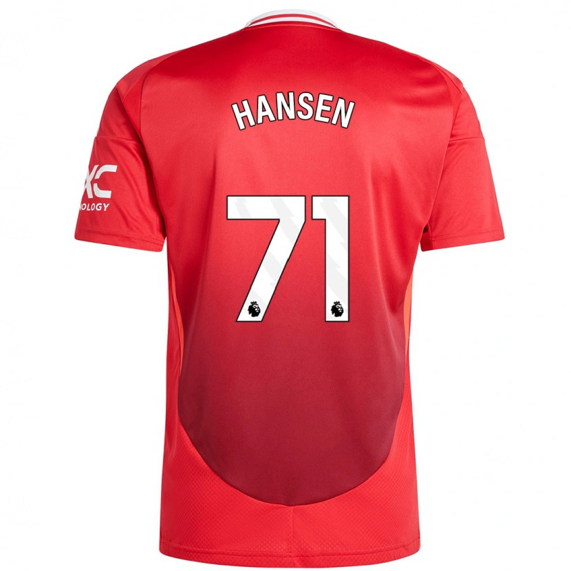 Danxen Kid Isak Hansen-Aaroen #71 Bright Red Home Jersey 2024/25 T-Shirt