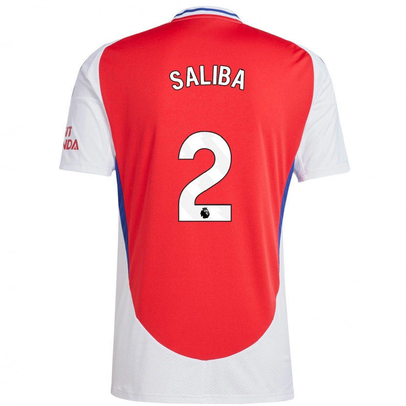 Danxen Kid William Saliba #2 Red White Home Jersey 2024/25 T-Shirt