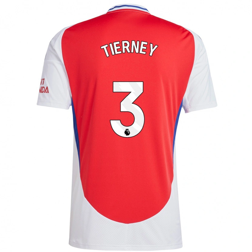 Danxen Kid Kieran Tierney #3 Red White Home Jersey 2024/25 T-Shirt