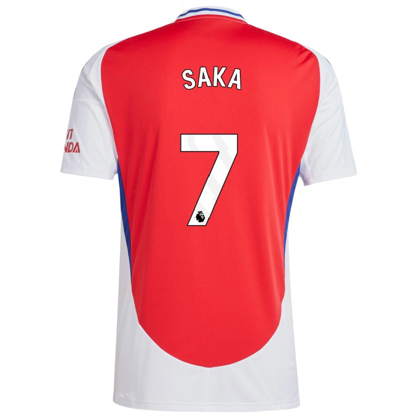 Danxen Kid Bukayo Saka #7 Red White Home Jersey 2024/25 T-Shirt