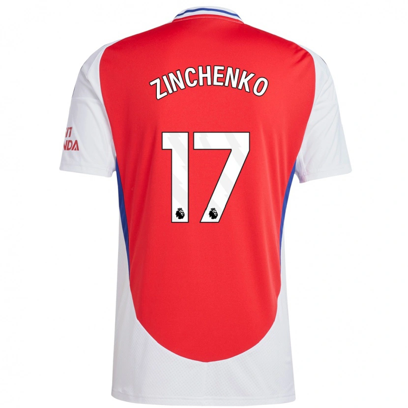 Danxen Kid Oleksandr Zinchenko #17 Red White Home Jersey 2024/25 T-Shirt