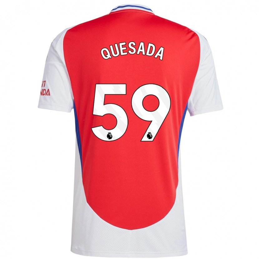 Danxen Kid Elián Quesada #59 Red White Home Jersey 2024/25 T-Shirt