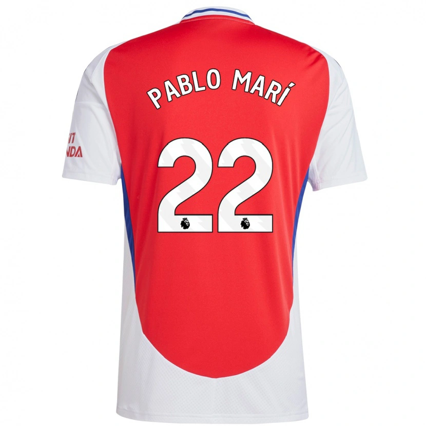 Danxen Kid Pablo Mari #22 Red White Home Jersey 2024/25 T-Shirt