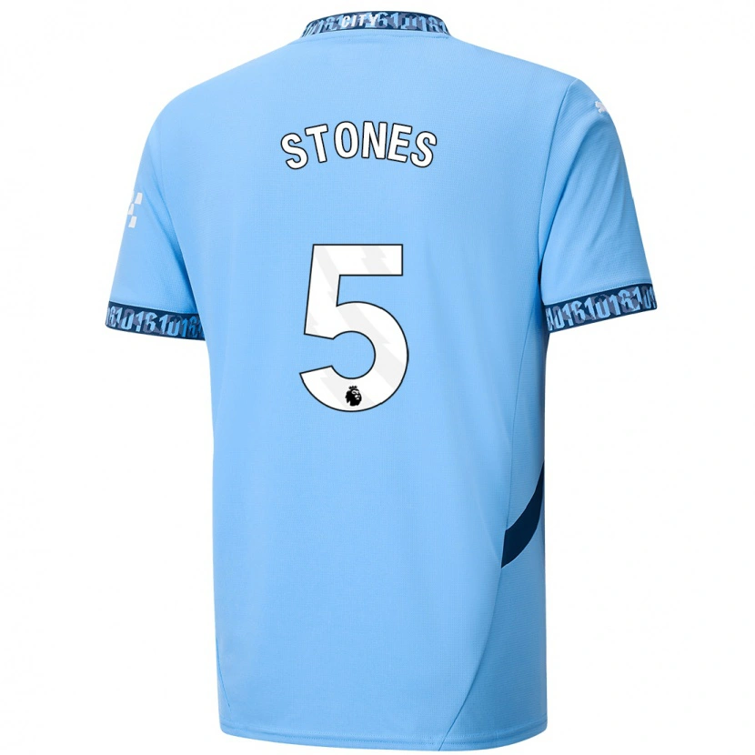 Danxen Kid John Stones #5 Navy Blue Home Jersey 2024/25 T-Shirt