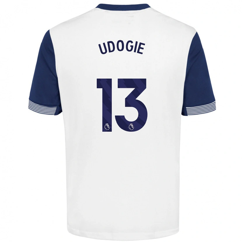 Danxen Kid Destiny Udogie #13 White Blue Home Jersey 2024/25 T-Shirt