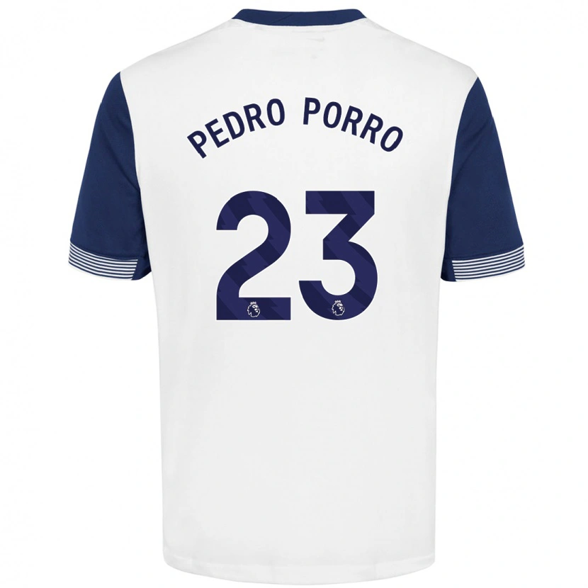 Danxen Kid Pedro Porro #23 White Blue Home Jersey 2024/25 T-Shirt