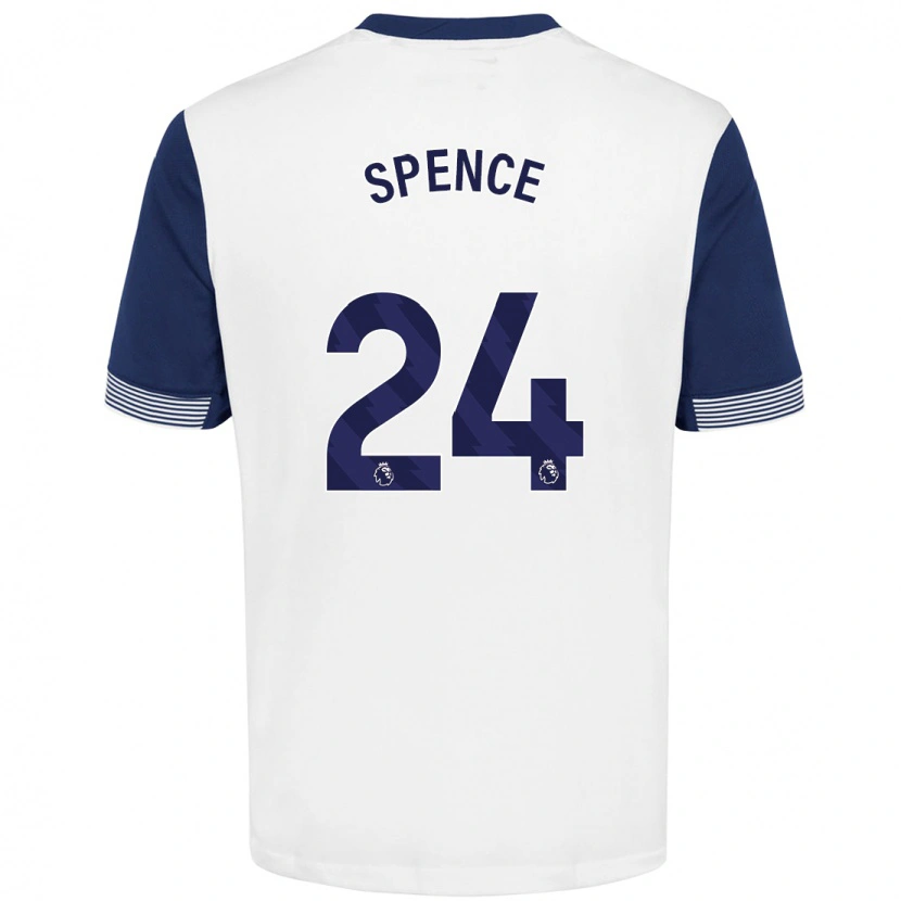 Danxen Kid Djed Spence #24 White Blue Home Jersey 2024/25 T-Shirt