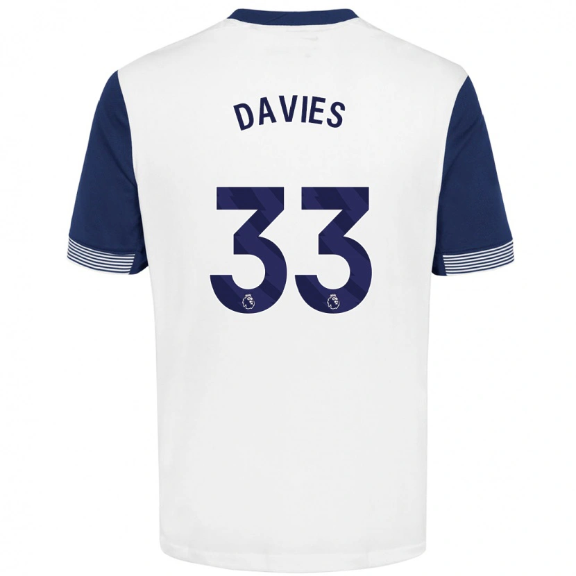 Danxen Kid Ben Davies #33 White Blue Home Jersey 2024/25 T-Shirt