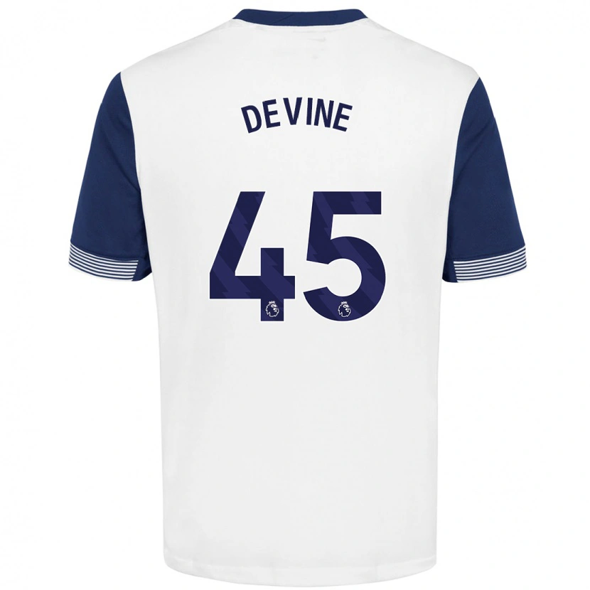 Danxen Kid Alfie Devine #45 White Blue Home Jersey 2024/25 T-Shirt