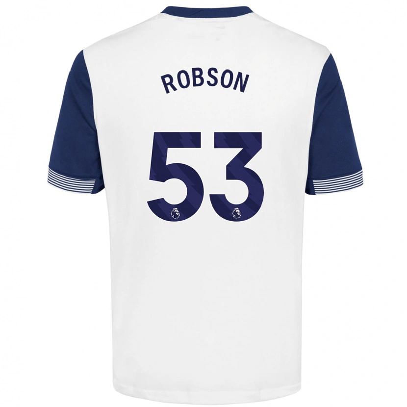 Danxen Kid Max Robson #53 White Blue Home Jersey 2024/25 T-Shirt