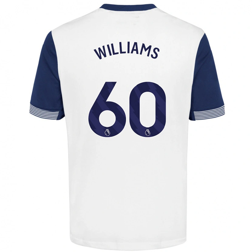 Danxen Kid Jaden Williams #60 White Blue Home Jersey 2024/25 T-Shirt