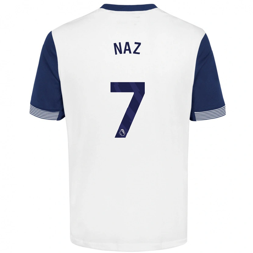 Danxen Kid Jessica Naz #7 White Blue Home Jersey 2024/25 T-Shirt