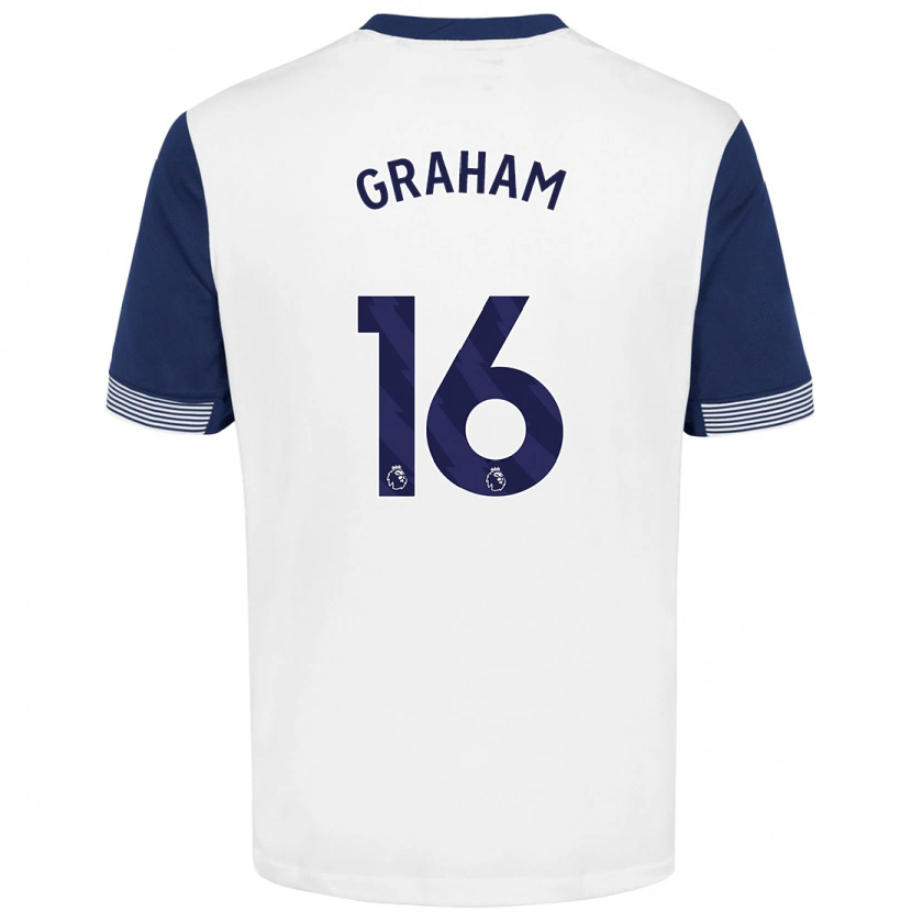 Danxen Kid Kit Graham #16 White Blue Home Jersey 2024/25 T-Shirt