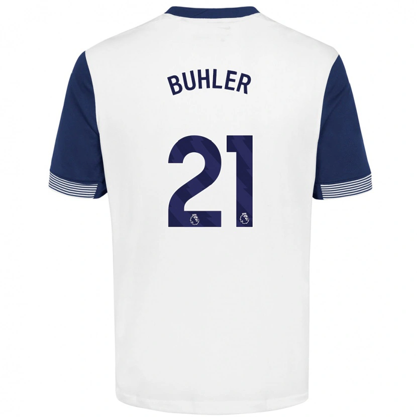 Danxen Kid Luana Bühler #21 White Blue Home Jersey 2024/25 T-Shirt