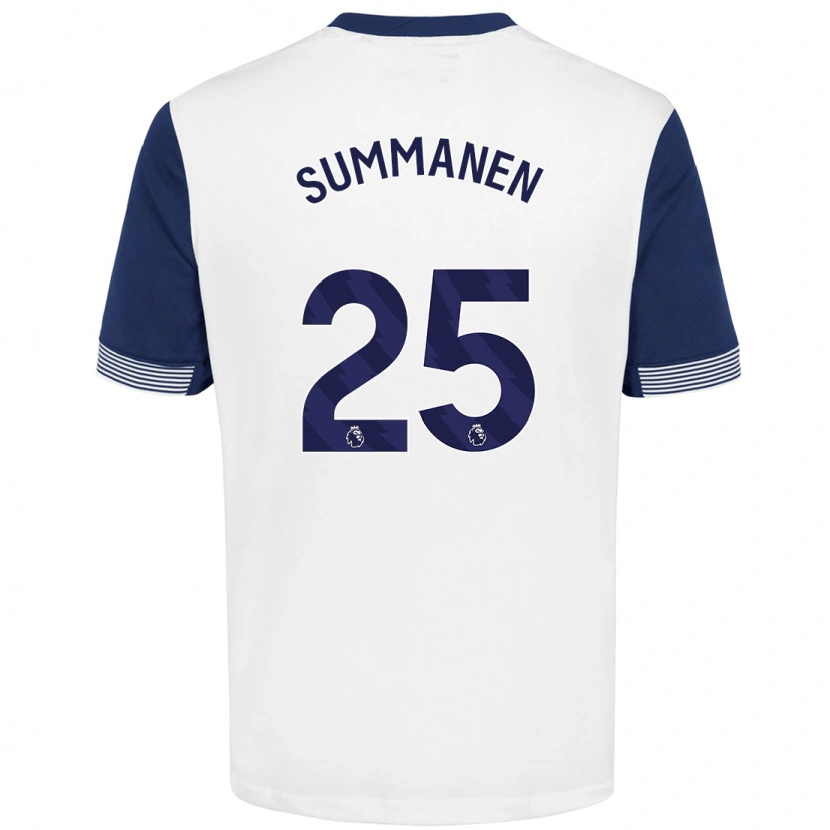 Danxen Kid Eveliina Summanen #25 White Blue Home Jersey 2024/25 T-Shirt