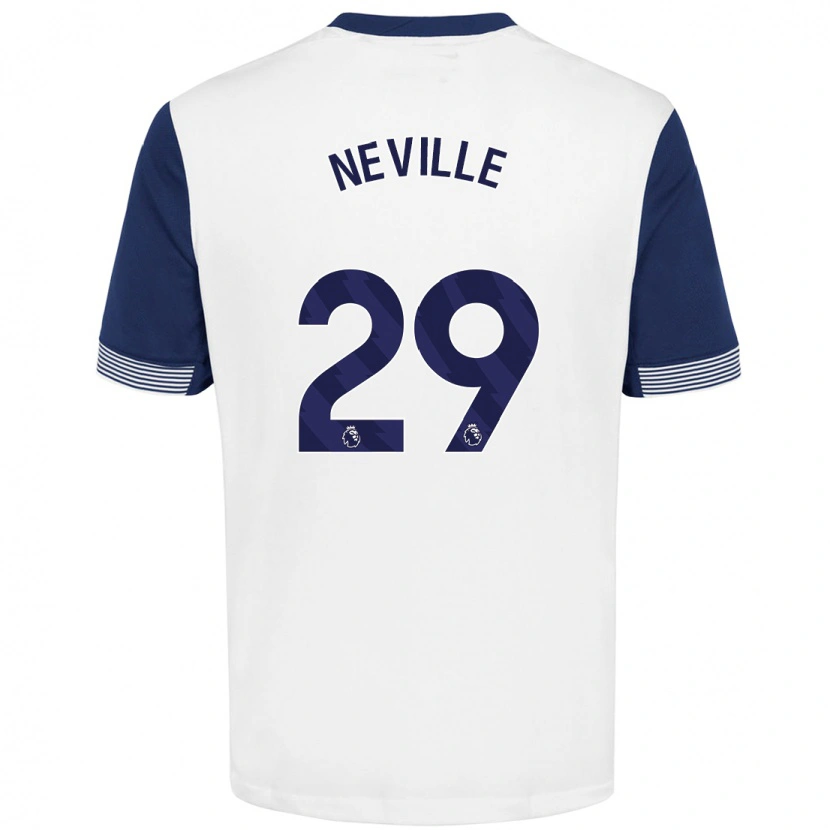 Danxen Kid Ashleigh Neville #29 White Blue Home Jersey 2024/25 T-Shirt