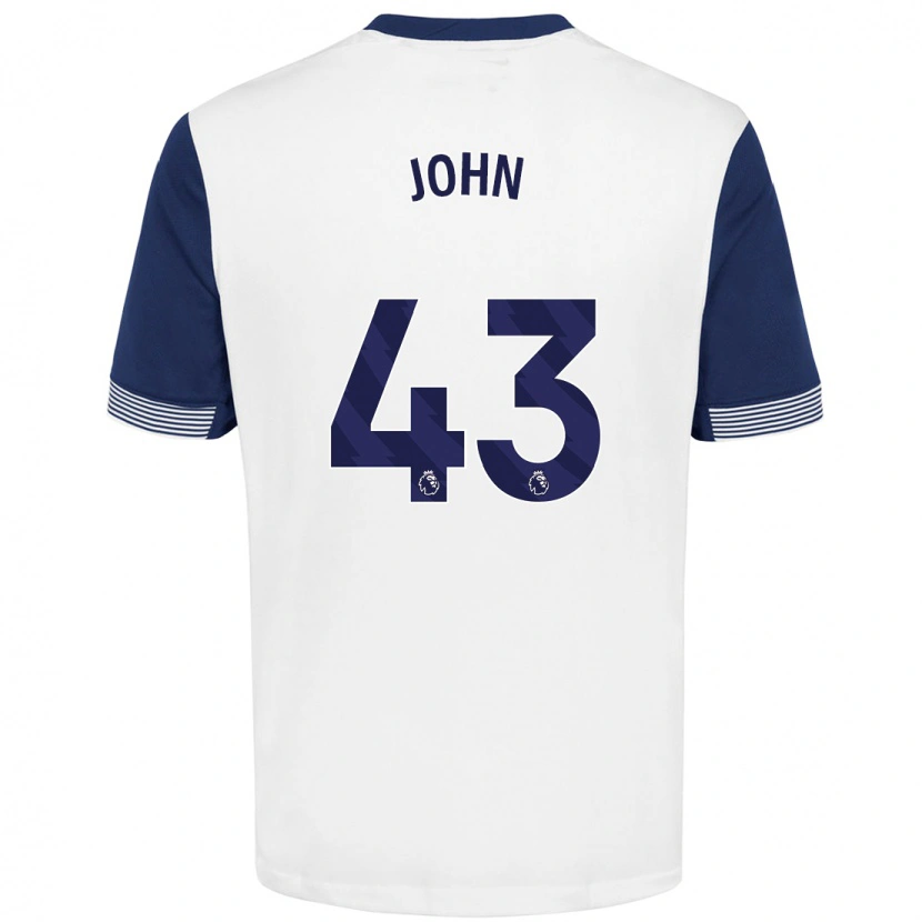 Danxen Kid Nile John #43 White Blue Home Jersey 2024/25 T-Shirt