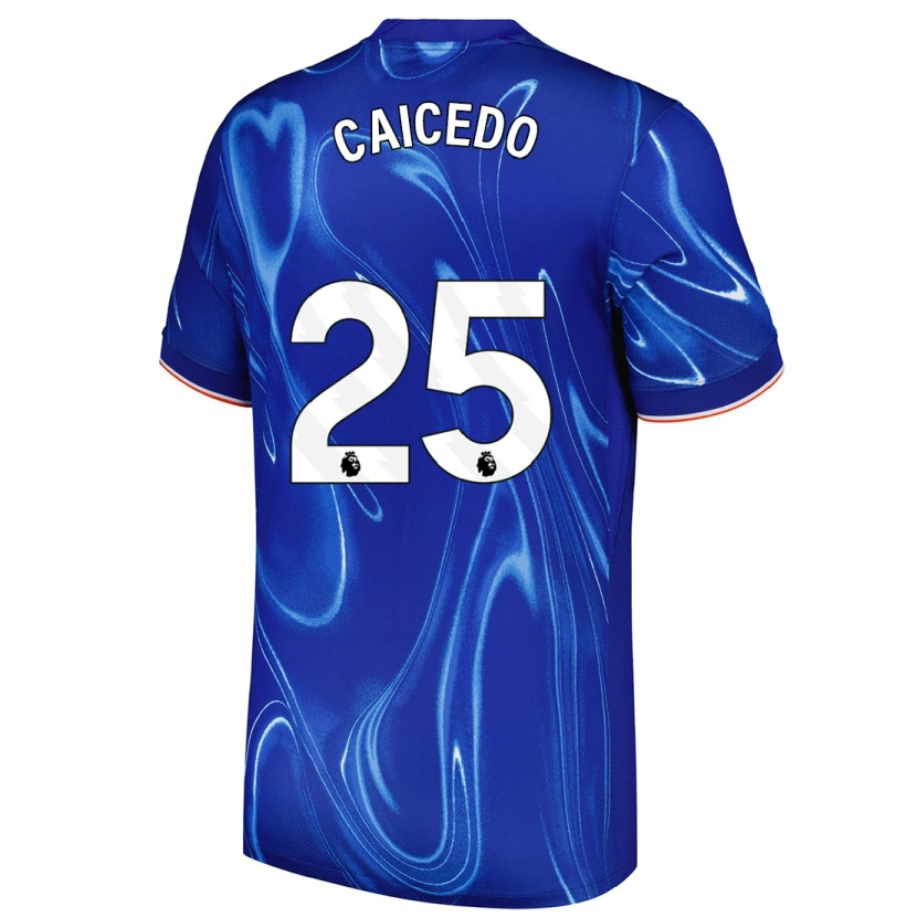 Danxen Kid Moisés Caicedo #25 Blue White Home Jersey 2024/25 T-Shirt