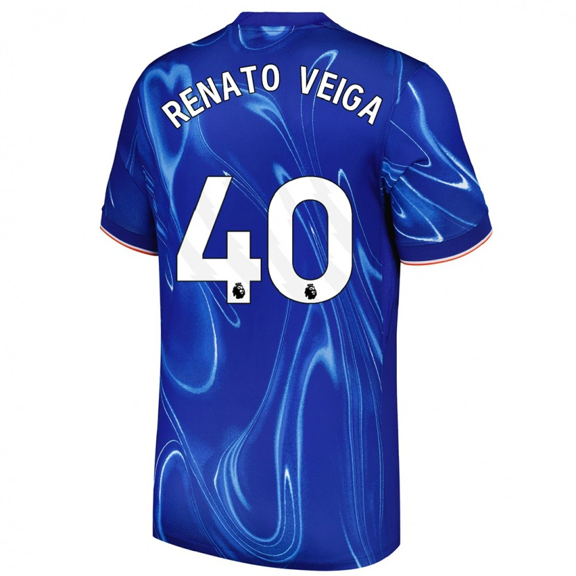 Danxen Kid Renato Veiga #40 Blue White Home Jersey 2024/25 T-Shirt