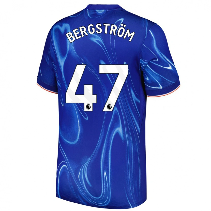 Danxen Kid Lucas Bergström #47 Blue White Home Jersey 2024/25 T-Shirt