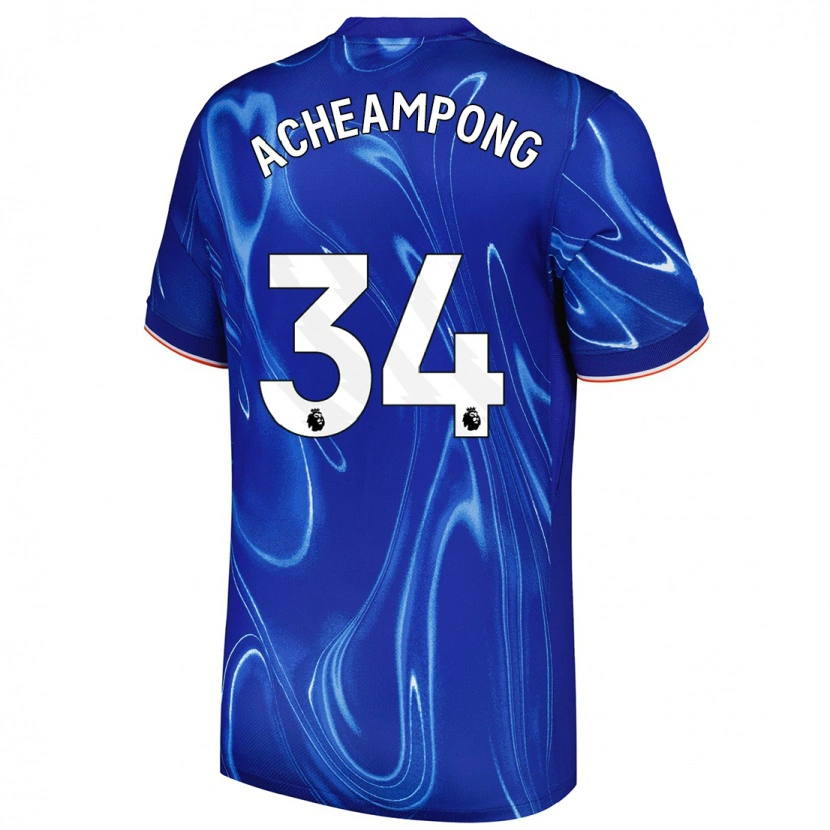 Danxen Kid Josh Acheampong #34 Blue White Home Jersey 2024/25 T-Shirt