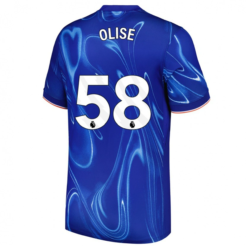 Danxen Kid Richard Olise #58 Blue White Home Jersey 2024/25 T-Shirt