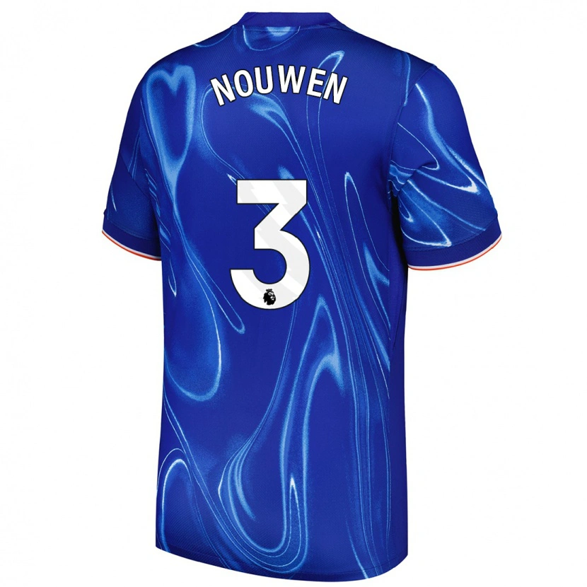 Danxen Kid Aniek Nouwen #3 Blue White Home Jersey 2024/25 T-Shirt